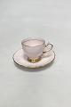 English, R H & 
S L Plant (Ltd) 
pink porcelain 
cup and saucer 
with gilt rim. 
Marked: "Tuscan 
Fine ...