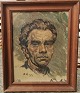 Oil painting on 
canvas. 
Self-portrait 
of Osvald 
Hartig. (1885-) 
Signed O. H. 
1923. Canvas 
and ...