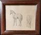 Pencil drawing 
of horse from 
1872 in wooden 
frame in 
mahogany. 
Designed by 
Valdemar 
Irminger ...