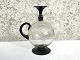 Lyngby glass, 
Black foot jug 
with grape 
clusters, Black 
stopper, foot & 
handle, 21cm 
high, 16cm ...
