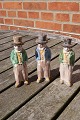 Hjorth figurines by L. Hjorth ceramics, Bornholm.Beautiful figurine of men in suits.Marked: ...