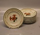 14 pices together DKK 400Cake plate 15,5 cm  Royal Copenhagen Aluminia Faience Calendula ...