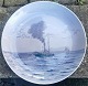 Marine motif, 
ship motif, on 
large porcelain 
plate from Bing 
& Grondahl. In 
good condition 
...