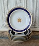 Set of 6 B&G 
dessert platter 
decorated with 
royal blue, 
Greek eternity 
pattern and 
coat of arms 
...