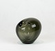 Dark green 
glass vase, 
model Globus, 
by Per Lütken 
for  
Holmegaard.
11 cm.