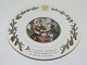 Royal 
Copenhagen 
Peters 
Christmas, 
large side 
plate. 
Christmas 
decorations by 
artists Johan 
...