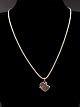 Sterling silver 
necklace 43 cm. 
and heart 
pendant 1.6 x 
1.6 cm. from 
silversmith 
Jens Aagaard 
...