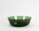 Dark green 
glass bowl by 
Holmegaard.
8.5 x 25.5 cm.