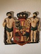 Danish National 
coat of arms of 
painted 
wood19th 
century. 
Dimensions 53 x 
55cm. Traces of 
age ...