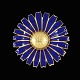 A. Michelsen. 
Gilded Silver 
Daisy Brooch / 
Pendant with 
Blue Enamel. 
50mm
Crafted by A. 
...