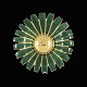 A. Michelsen. 
Gilded Silver 
Daisy Brooch / 
Pendant with 
green Enamel. 
50mm
Crafted by A. 
...