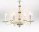 Chandelier of 
opaline glass 
decorated with 
green colours. 
The lamp is in 
great 
condition.
69.5 ...