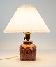 Table lamp of 
Royal 
Copenhagen 
stoneware with 
number 21485 by 
Jørgen 
Mogensen. The 
shade is hand 
...