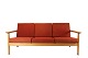 The 
three-seater 
sofa in oak 
with red wool 
fabric is a 
beautiful 
example of 
Danish design 
from ...