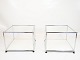 A pair of 
italian side 
tables in glass 
and frame of 
chrome, in 
great vintage 
condition.
H - 39 ...