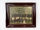 Oil painting 
with farm motif 
and dark wooden 
frame, from 
1915.
40,5 x 33,5 
cm.
