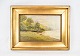 Oil painting 
with nature 
motif and 
gilded frame.
50 x 45,5 cm.