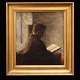 H. O. Brasen, 
1849-1930, oil 
on canvas
Man reading a 
book
Signed and 
dated 1890
Visible size: 
...