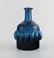 Bertil Vallien for Boda Åfors. Vase in blue mouth blown art glass. Swedish 
design, 1970 / 80s.
