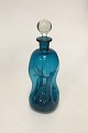 Holmegaard / 
Kastrup 
Glassworks Kluk 
Kluk Decanter 
in Blue Glass 
with Clear 
Bottle Lid. 
Measures ...