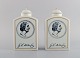 A pair of Bing 
& Grondahl H.C. 
Andersen tea 
caddies in 
porcelain with 
motifs from 
Copenhagen and 
...