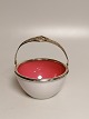 Sugar bowl made 
of opal glass 
Mount with 
silver-plated 
handle Height 
7.5cm with 
handle ...