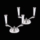 Georg Jensen. A 
pair of 
Sterling Silver 
Pyramid 
Candelabra 
#830A - Harald 
Nielsen.
Designed by 
...
