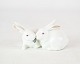 Royal 
Copenhagen 
porcelain 
figure in the 
shape of a pair 
of bunnies.
5 x 10 x 5 cm.