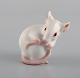 Dahl Jensen for 
Bing & 
Grøndahl. 
Porcelain 
figure. White 
mouse. Model 
number 1728. 
...