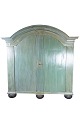 Green original painted large baroque cabinet from Denmark around the year 1760. The cabinet is ...