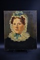 Decorative 
1800s oil 
painting, 
portrait of 
Woman painted 
on canvas. 
The painting 
is unsigned. 
...