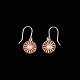 Bernhard Hertz. 
Silver Daisy 
Ear Hooks with 
red enamel. 
11mm
Crafted by 
Bernhard Hertz 
/ Lund - ...