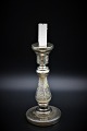 Candlestick in Murcury glass from the 1800 century with fine old patina. Height: 21,5 cm.