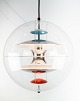 Globe, 40, 
designed by 
Verner Panton 
in 1969. The 
lamp is a 
transparent 
acrylic globe 
with 5 ...