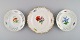 Three antique 
Meissen plates 
in hand-painted 
porcelain with 
floral motifs. 
19th ...