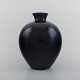 Berndt Friberg (1899-1981) for Gustavsberg Studiohand. Rare vase in glazed 
stoneware. Beautiful glaze in deep blue shades. Dated 1970.
