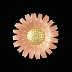 A. Michelsen. 
Gilded Sterling 
Silver Daisy 
Brooch with 
Rose Enamel. 
43mm.
Crafted by A. 
...
