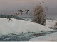 Leif Ragn 
Jensen 
1911-1993Oil on 
canvas winter 
landscape with 
entrepreneurs 
Sign. Leif Ragn 
...