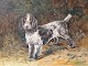 Leif Ragn 
Jensen 
1911-1993Oil on 
canvas hunting 
dog Sign. Leif 
Ragn Jensen 
1975 Size 64 x 
79cm. ...