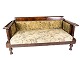 Late Empire sofa of mahogany and upholstered with light fabric, in great antique condition from ...