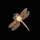 House of Amber 
- CPH. 
Dragonfly 
Brooch with 
Amber.
Rose gold 
plated sterling 
silver with ...