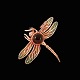 House of Amber 
- CPH. 
Dragonfly 
Brooch with 
Amber.
Rose gold 
plated sterling 
silver with ...