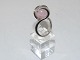 Modern Danish 
sterling 
silver, tall 
modern ring 
with pink 
stone.
Hallmarked 
"925" and 
unclear ...