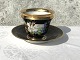 C.T. Porcelain, 
Remembrance 
cup, 8cm high, 
9 cm in 
diameter, Black 
with flowers 
and gold edge * 
...