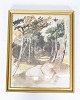 Painting with 
motif the 
island Anholt 
and gilded 
frame, by 
Harald Hansen 
1890-1967. 
55 x 45 cm.