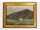 Oil painting 
with nature 
motif and 
gilded frame, 
signed C.B. 
from the 1930s.
31 x 40 cm.