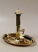 Chamber 
candlestick 
made of brass 
Denmark 19th 
century Height 
17cm Base 20 x 
15cm.