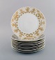 Bjørn Wiinblad 
for Rosenthal. 
10 plates in 
porcelain with 
gold 
decoration. 
1980s.
Diameter: ...