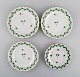 Four Herend 
Green clover 
plates in 
hand-painted 
porcelain with 
gold edge. 
Mid-20th ...