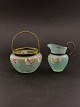 Sugar cream set 
opaline glass 
with enamel 
paint item Nr. 
455519